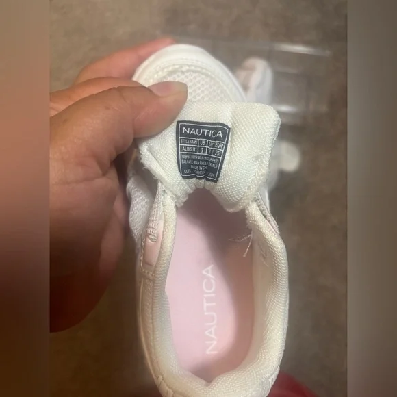 Nautica Kids Cream and Pink Sneakers size 9 - Picture 9 of 10